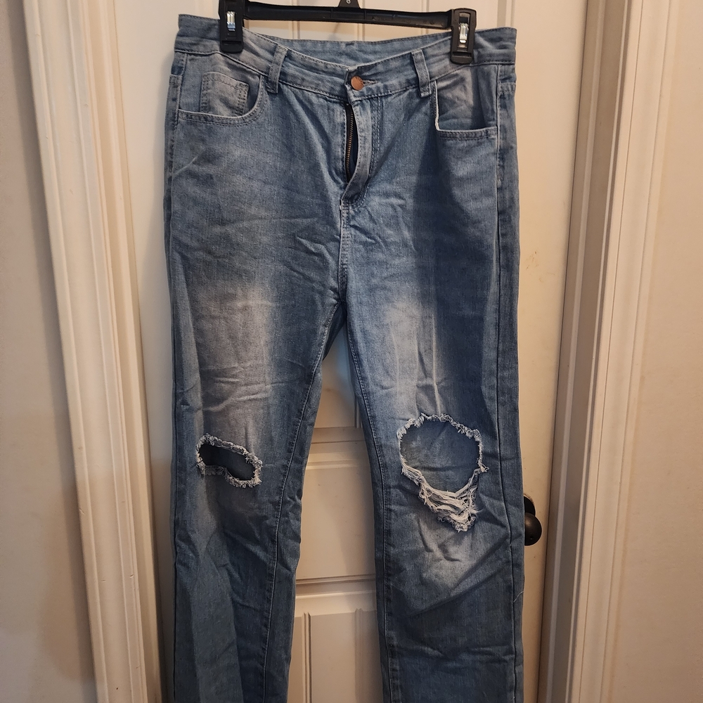 Distressed Blue Women's Jeans